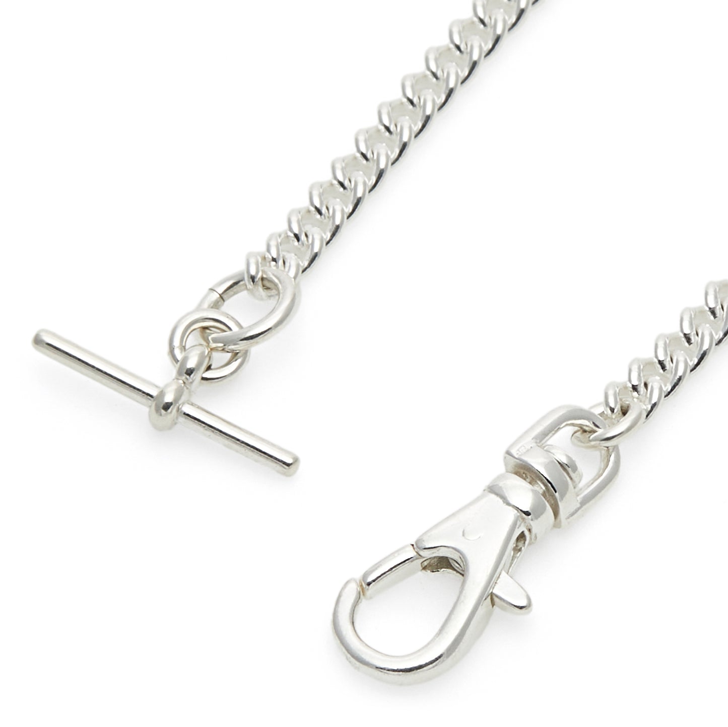MARTINE ALI Onyx Curb Charm Chain (Silver)