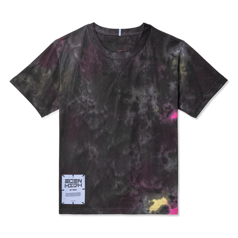 MCQ Coverstitch T Shirt (Black/Grey Mix)