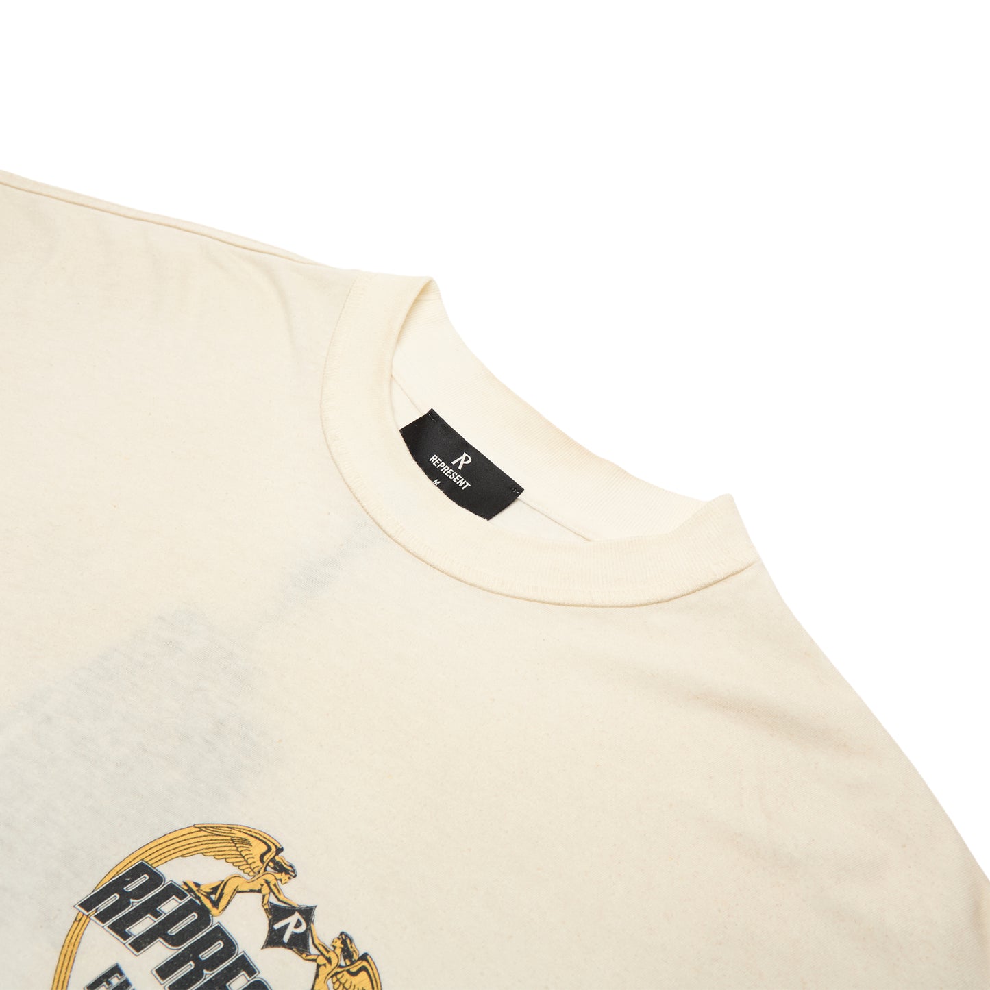 REPRESENT Angel Border T-Shirt (Washed Ecru)