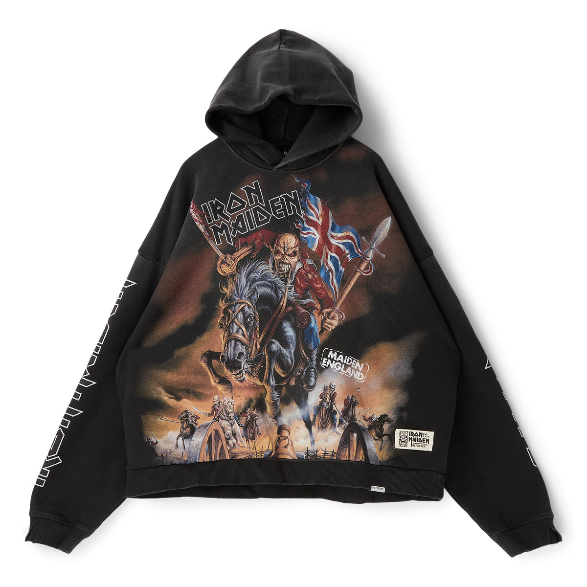 REPRESENT Iron Maiden Steed Hoodie (Stained black)