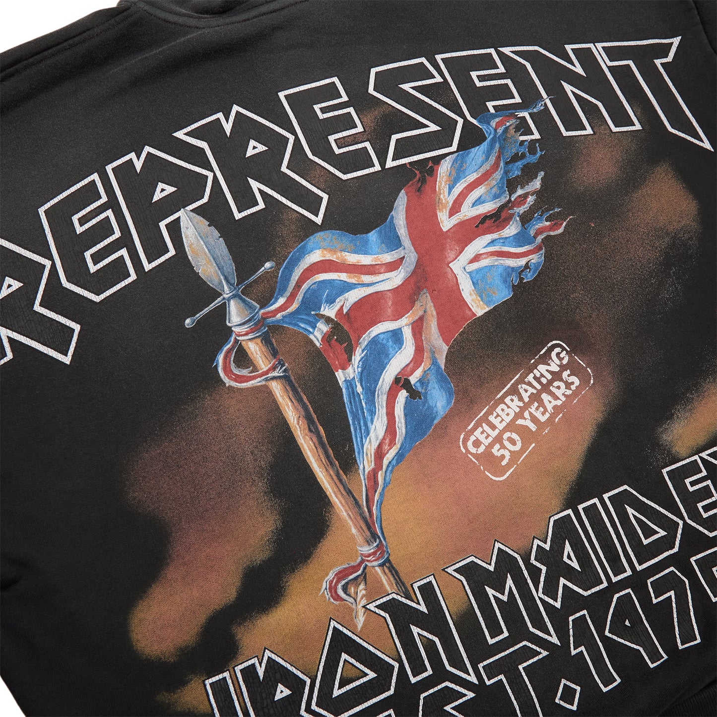 REPRESENT Iron Maiden Steed Hoodie (Stained black)