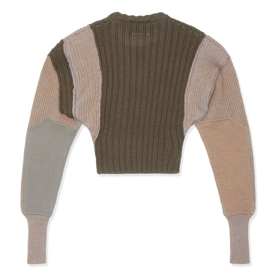 MM6 Maison Margiela Paneled Crewneck Sweater (Green)
