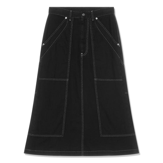 MM6 Maison Margiela Midi Denim Skirt (Black)