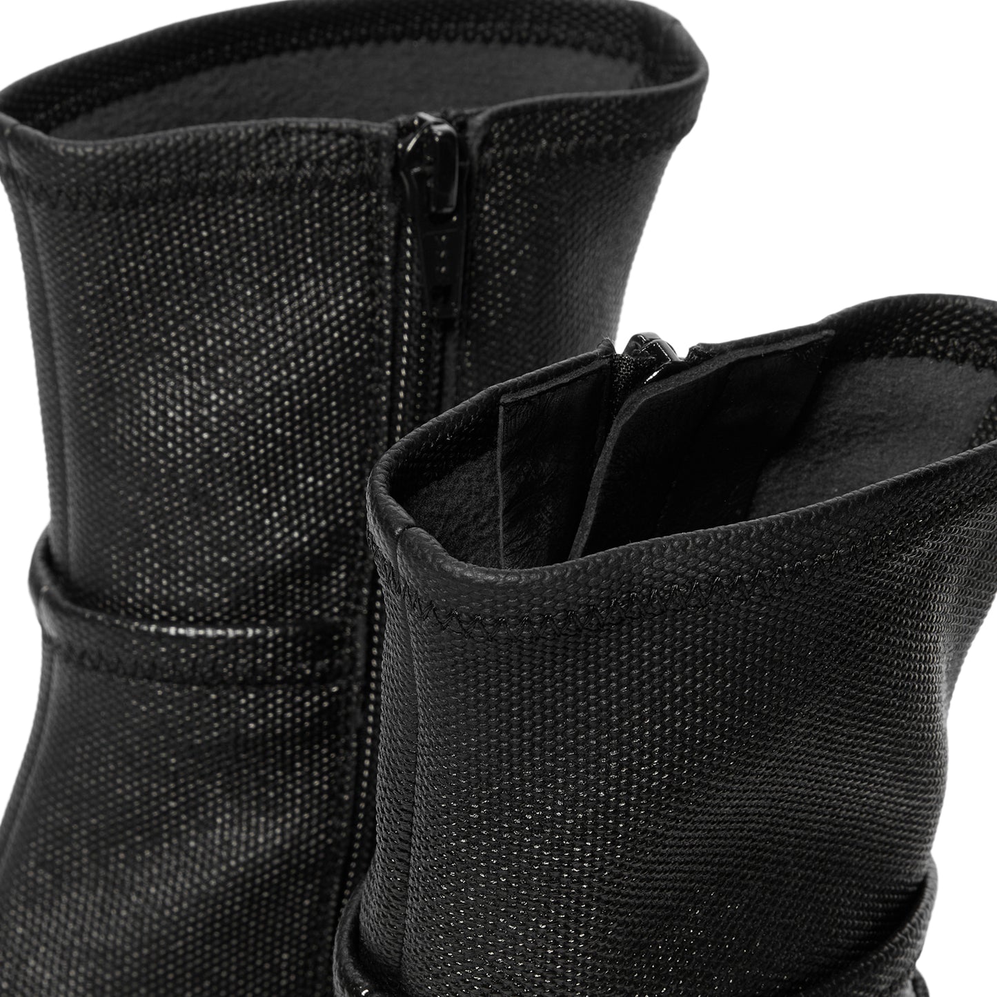 MM6 Maison Margiela Layered Stretch Anatomic Ankle Boot (Black)
