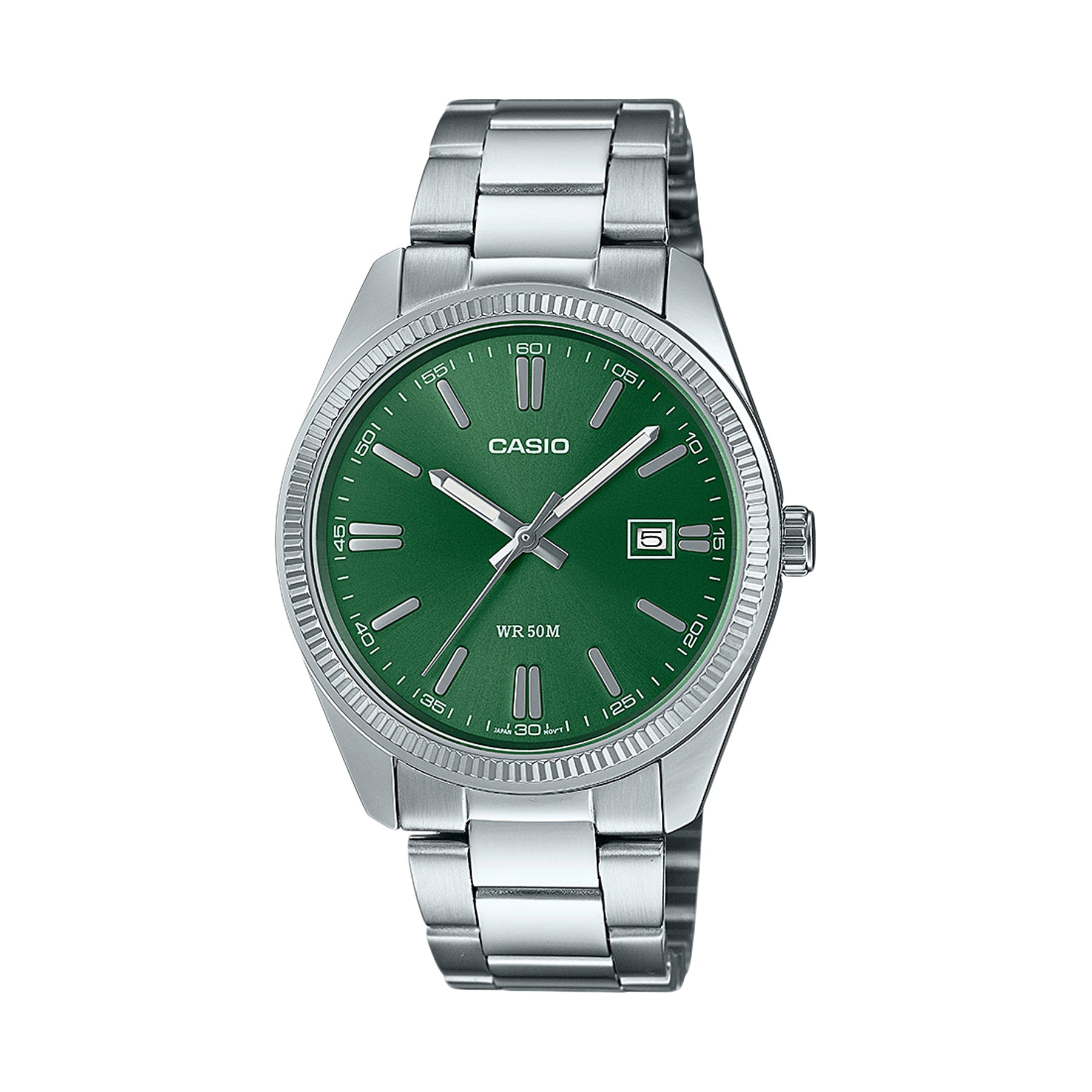 Casio Metal Analog  (Slver / Green)