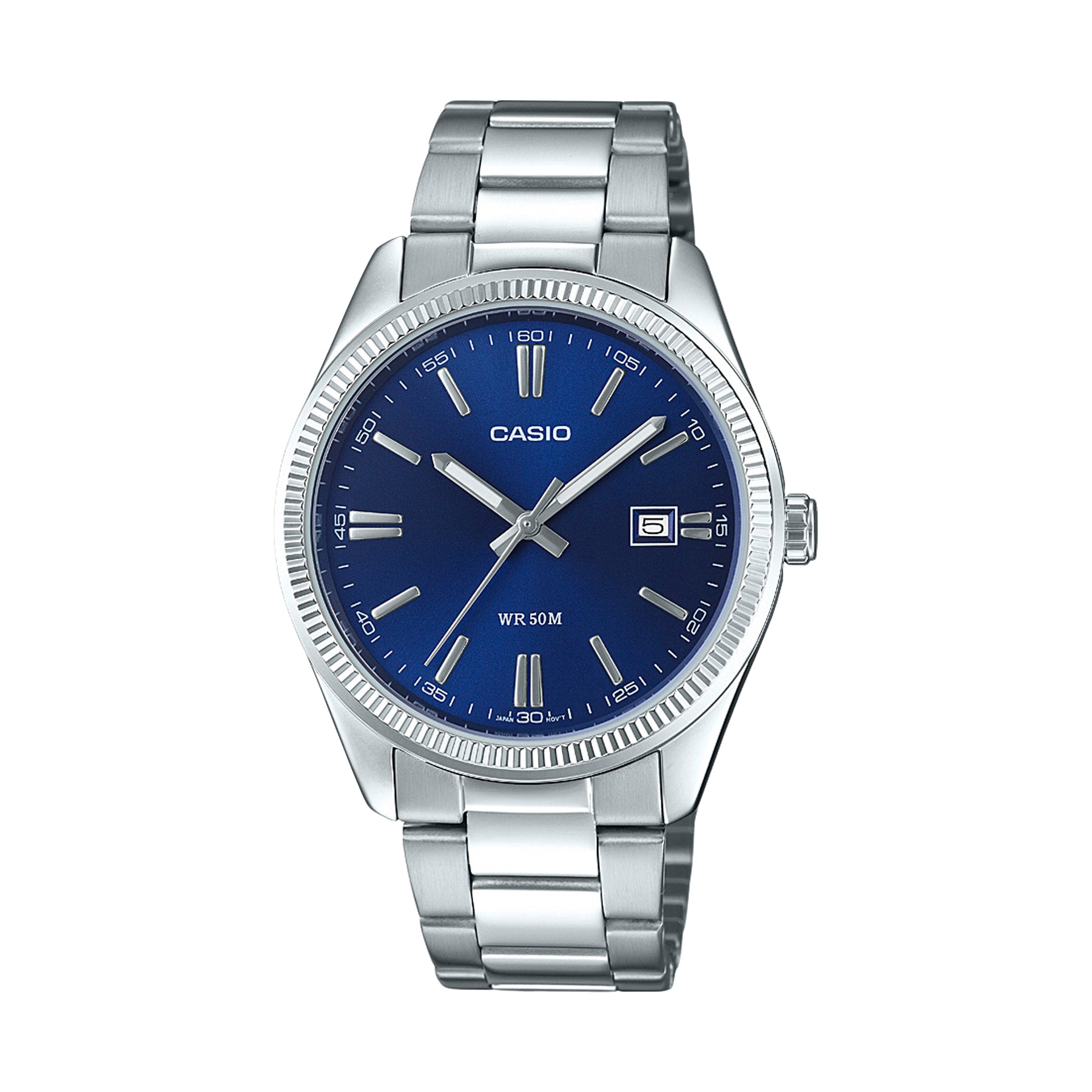 Casio Metal Analog  (Silver / Blue)