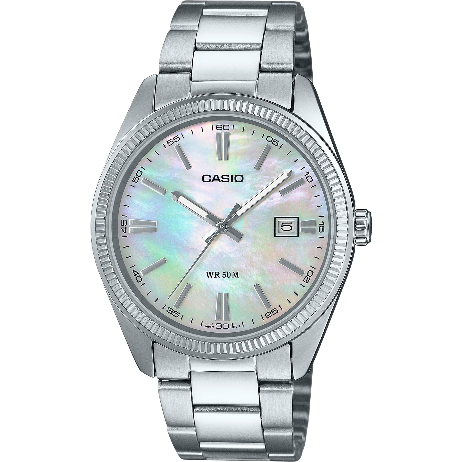 Casio Metal Analog  (Silver / White)