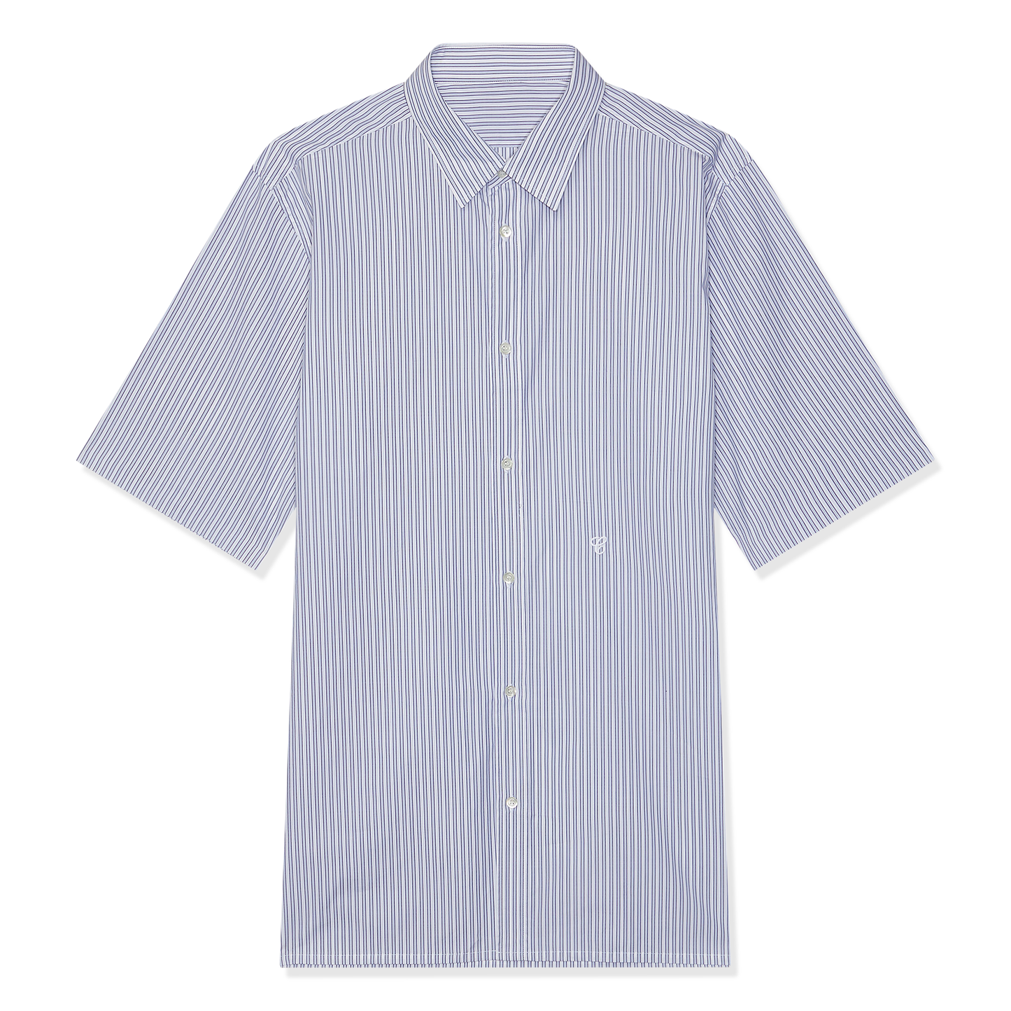 Maison Margiela Short-sleeved Shirt (Blue/White)