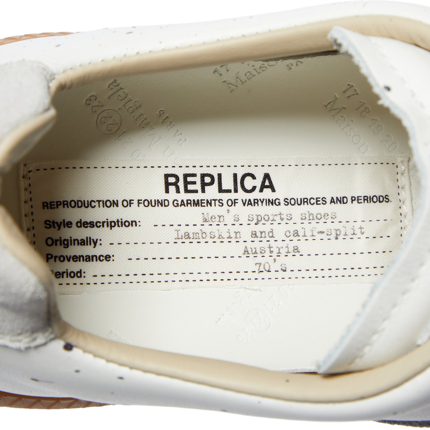 Maison Margiela Womens Replica Sneakers (White/Pewter)