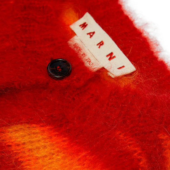 Marni Iconic Brushed Stripes Cardigan (Red)