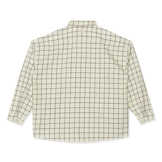 Marni Long Sleeve Wool Shirt (Stone White)
