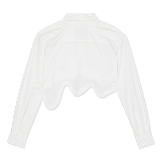 Moschino Morph Effect Cropped Shirt (White)