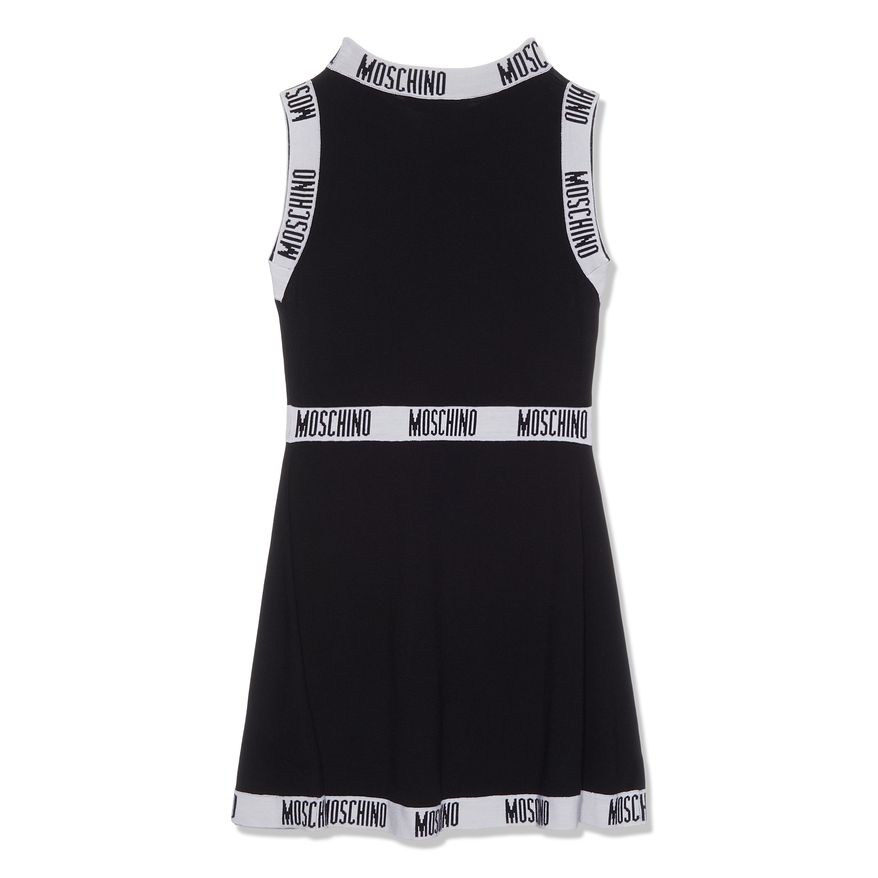 Moschino Logo Mini Dress Fantasy Print Black CNCPTS