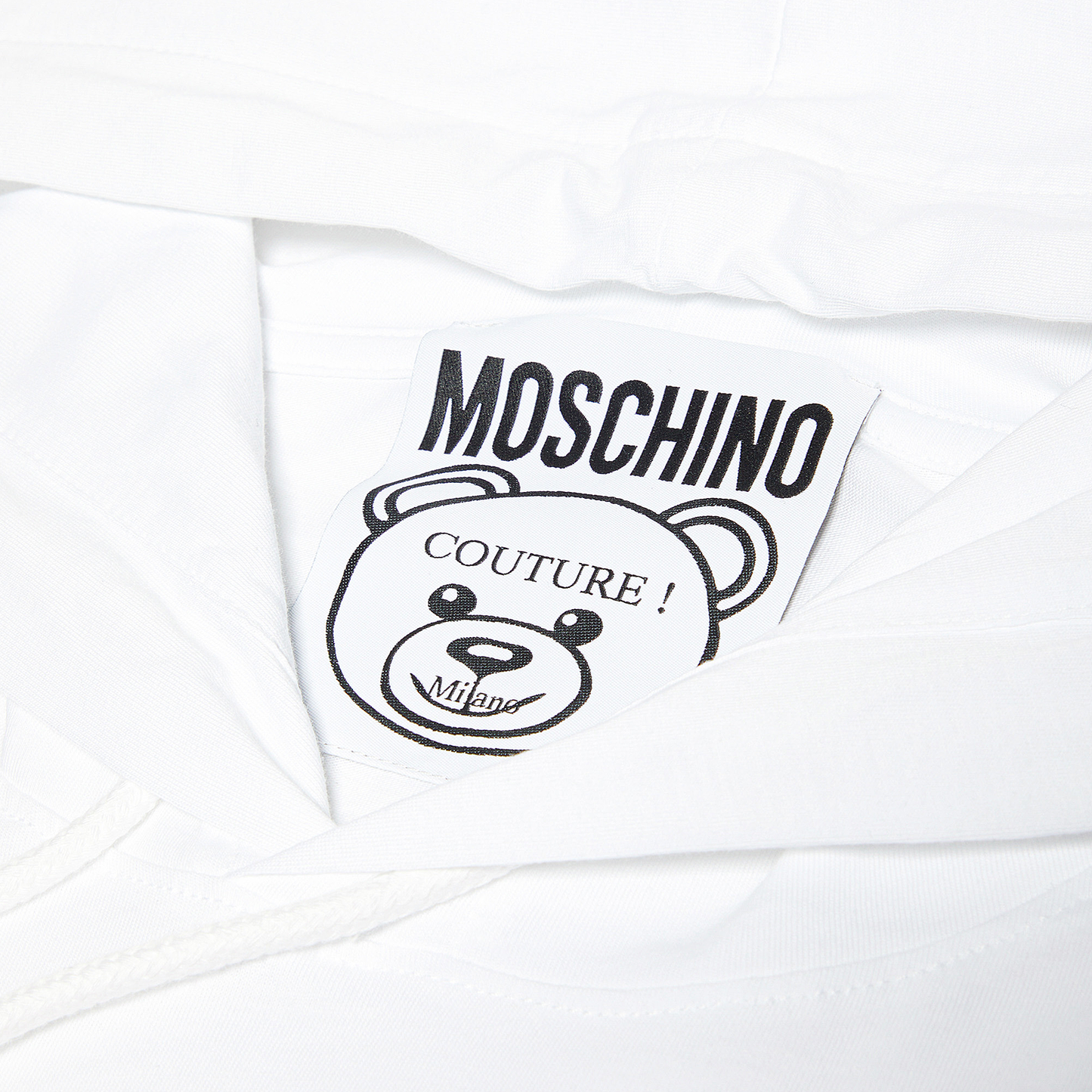 Moschino Jewel Teddy Bear Hoodie Dress (White)