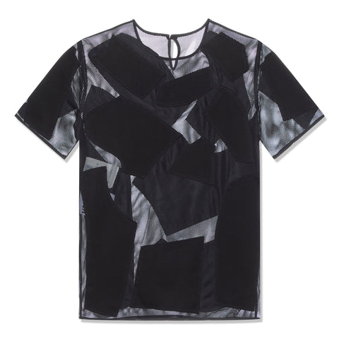 Moschino Patch Mesh T-Shirt (Fantasy Print Black)