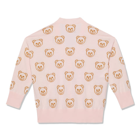 Moschino Teddy Bear Sweater Cardigan (Fantasy print Pink)