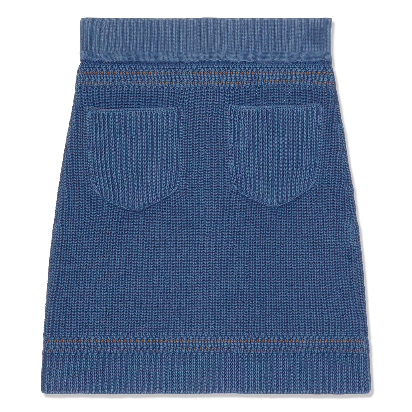 Moschino Ribbed Knit Skirt (Fantasy Print Blue)