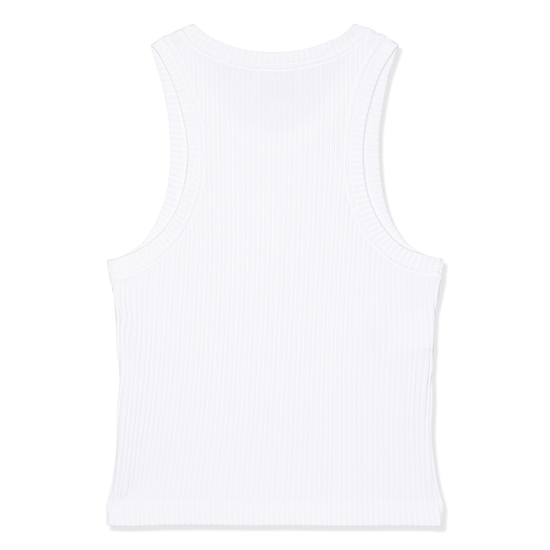 Moschino Jeans Rib Knit Logo Tank Top (Fantasy Print White)