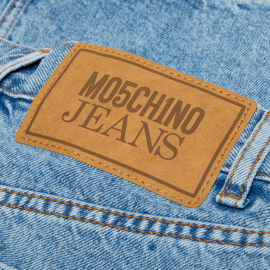 Moschino Jeans Recycled Denim Mini Skirt (Fantasy Print Blue)