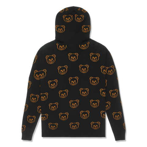 Moschino Wool Teddy Bear Print Hoodie (Fantasy Print Black)