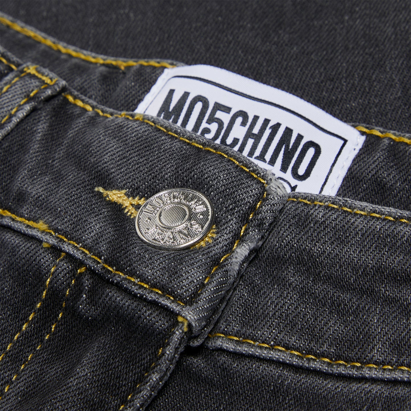 Moschino High Rise Flared Jeans (Fantasy print Black)