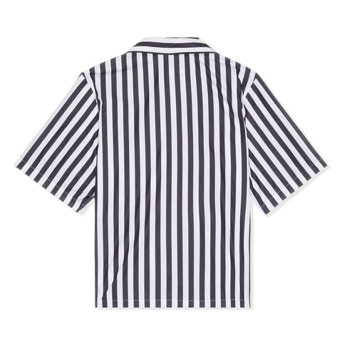 Moschino Heart Button Down Striped Shirt (Black/White)