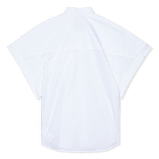 Moschino Logo Embroidered Wide Sleeve Shirt (White)
