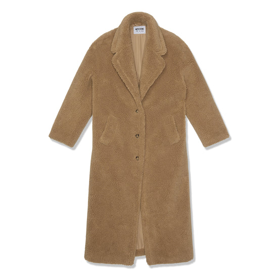 Moschino Womens Teddy Long Coat (Beige)
