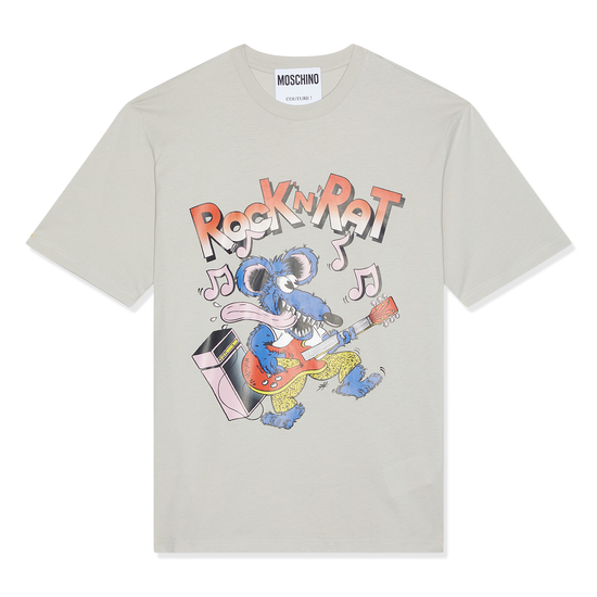 Moschino Organic Cotton Jersey T-Shirt (Fantasy print Grey)