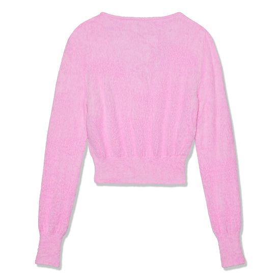 Moschino U-Neck Knit Cardigan (Pink)
