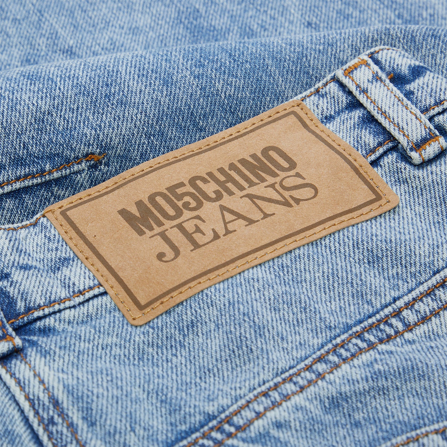 Moschino Jeans Pocket Denim Cargo Pants (Blue Multi)