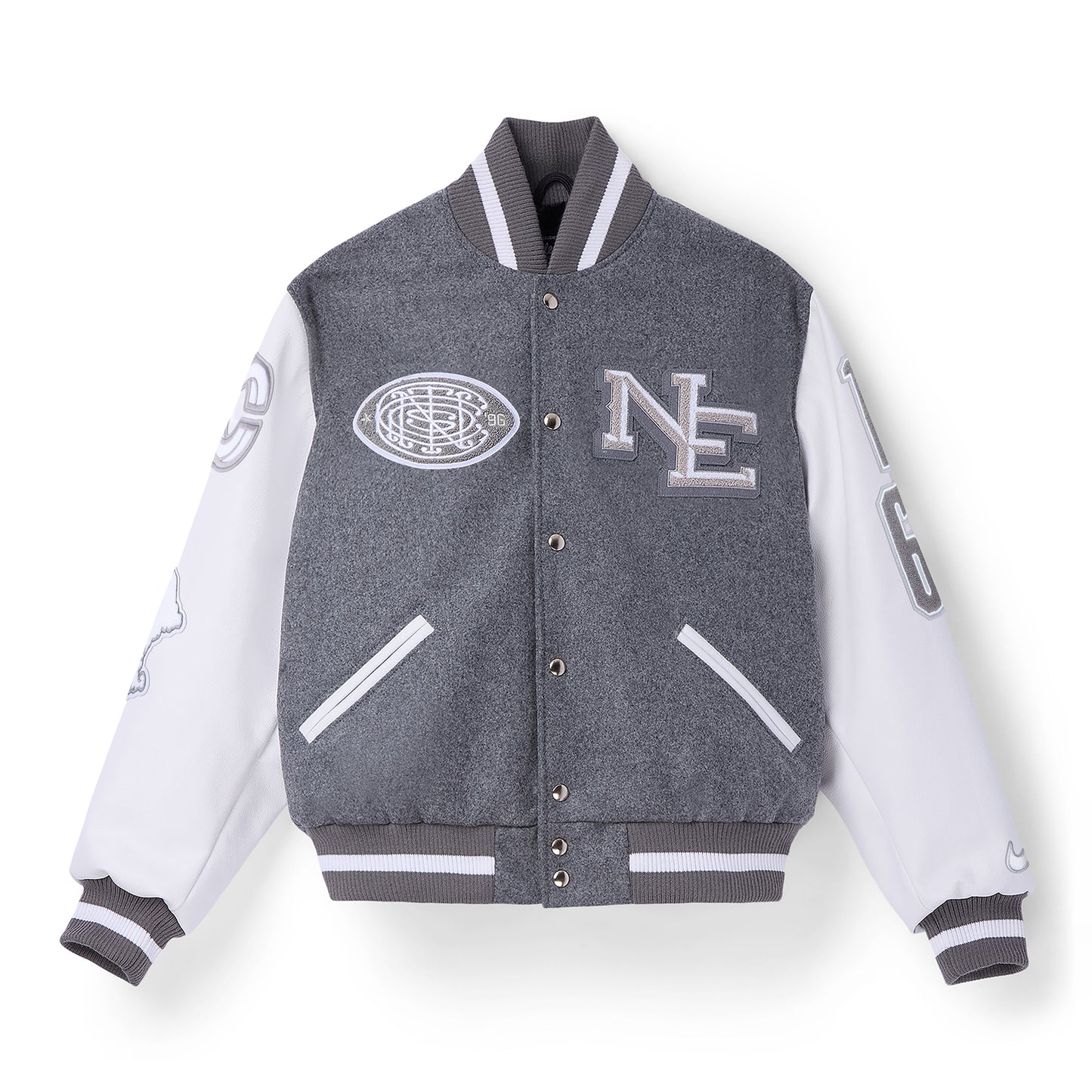 CNCPTS x Nike x Patriots NFL Rivalries Varsity Set-In Jacket (White/Gray)