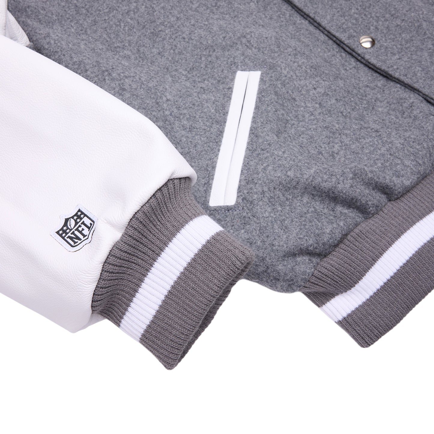 CNCPTS x Nike x Patriots NFL Rivalries Varsity Set-In Jacket (White/Gray)