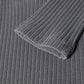 NSF ALI Rib Long Sleeve Crop Snap Polo (Pigment Black)