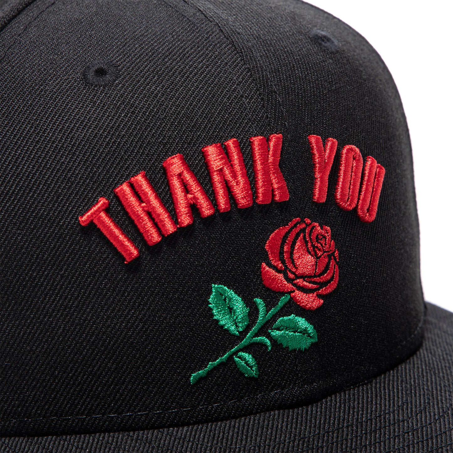 New Era Rose Thank You Fitted Cap (Black/Red)
