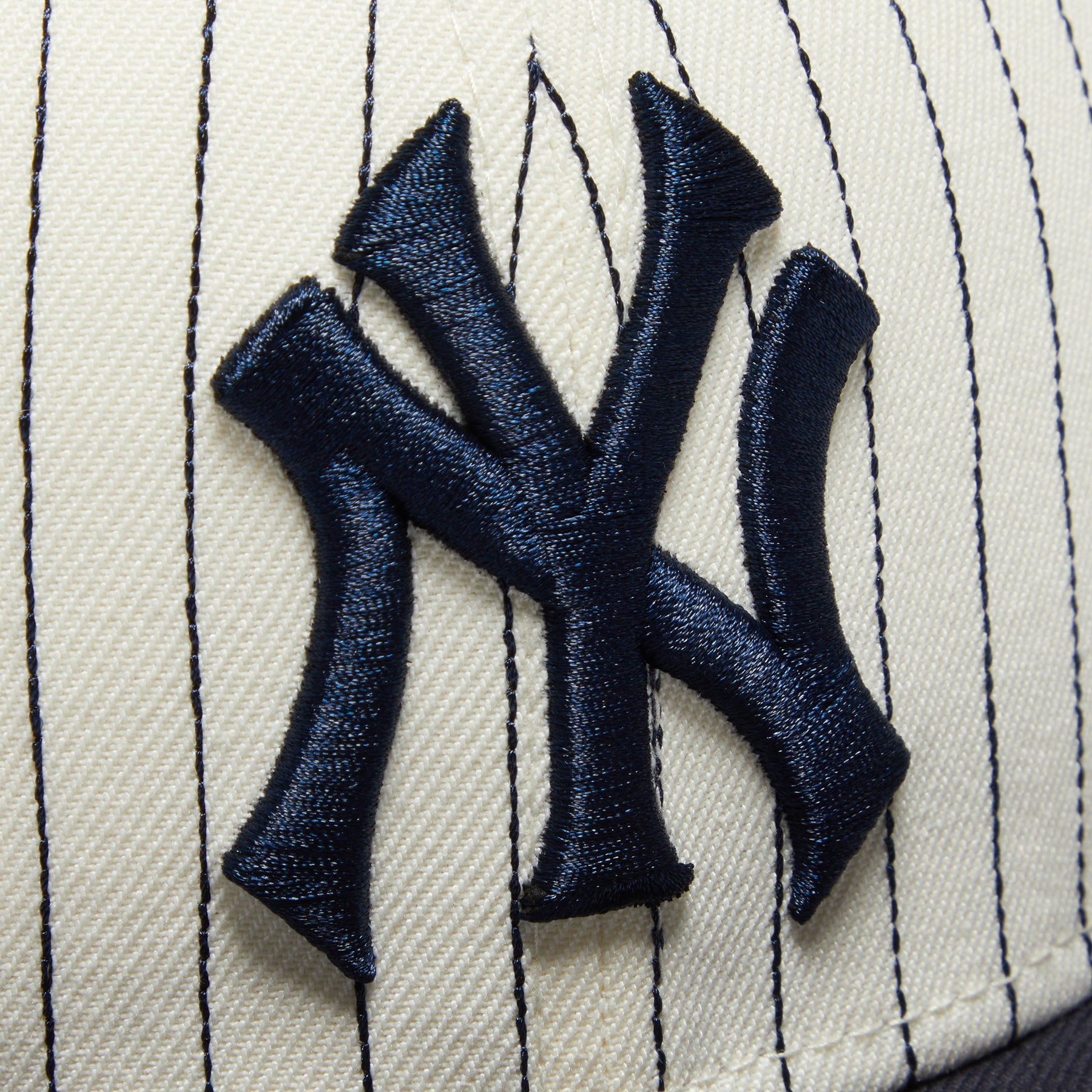 New Era Flat Brim 59FIFTY Retro Script New York Yankees MLB Beige and Navy  Blue Fitted Cap