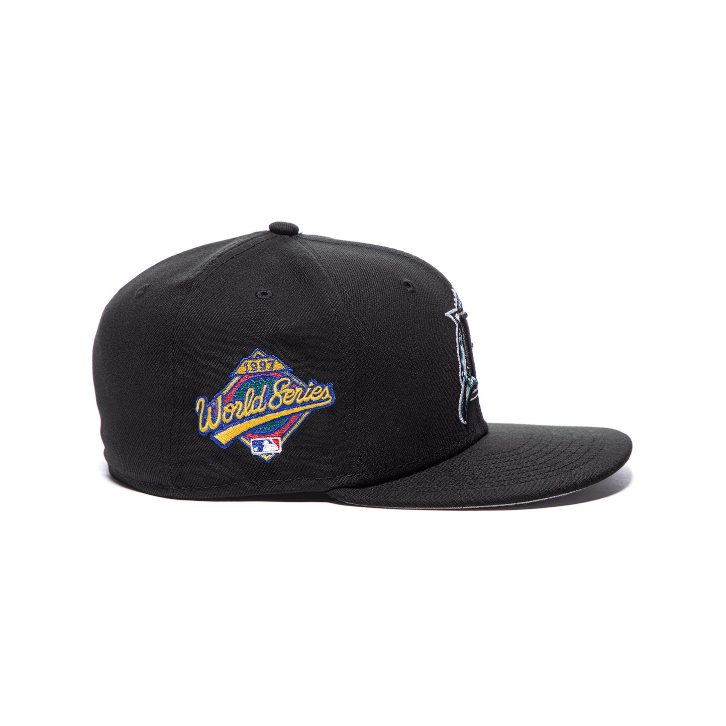 New Era 59Fifty Side Patch Florida Marlins Fitted Cap (Black)