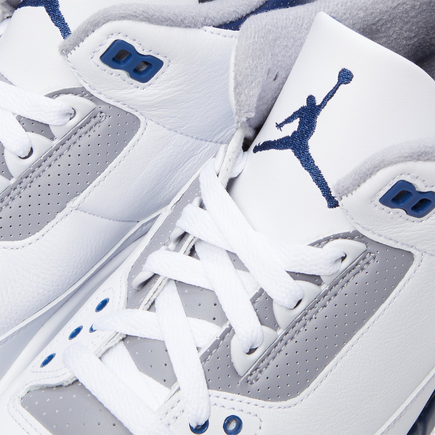 Nike Kids Air Jordan 3 Retro (White/Midnight Navy/Cement Grey)
