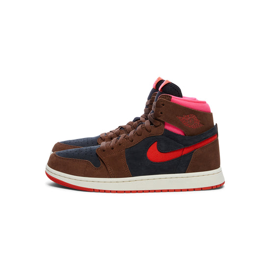Nike Womens Air Jordan 1 Zoom CMFT 2 (Cacao Wow/Picante Red/Black/Hyper Pink)