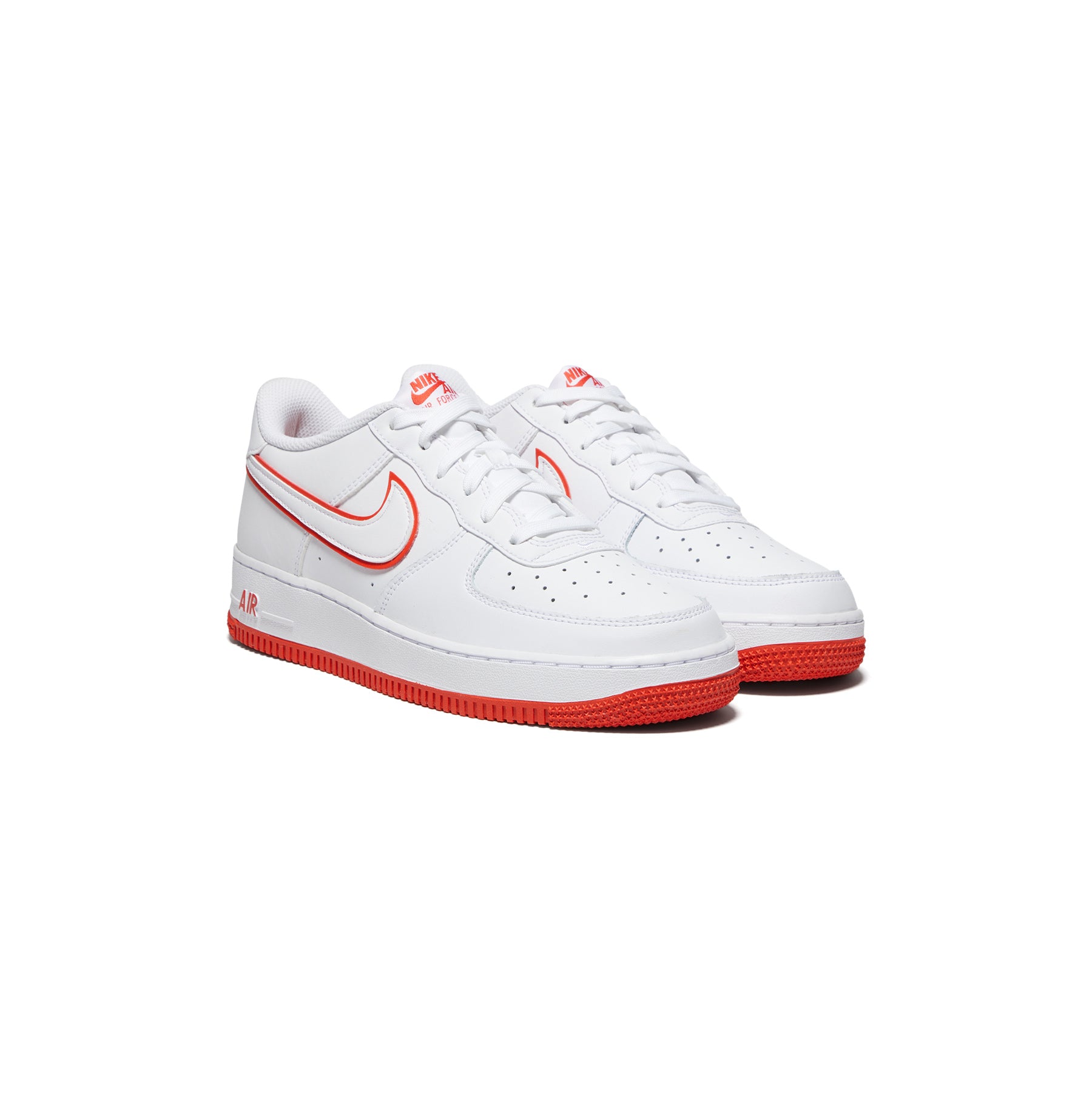Nike Pre-School Force 1 Low White/White-Picante Red