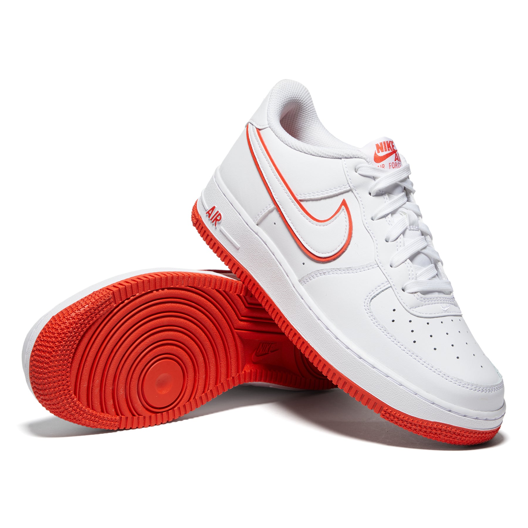 Red Outlined Nike Air Force 1red & White Nike Air Force One 
