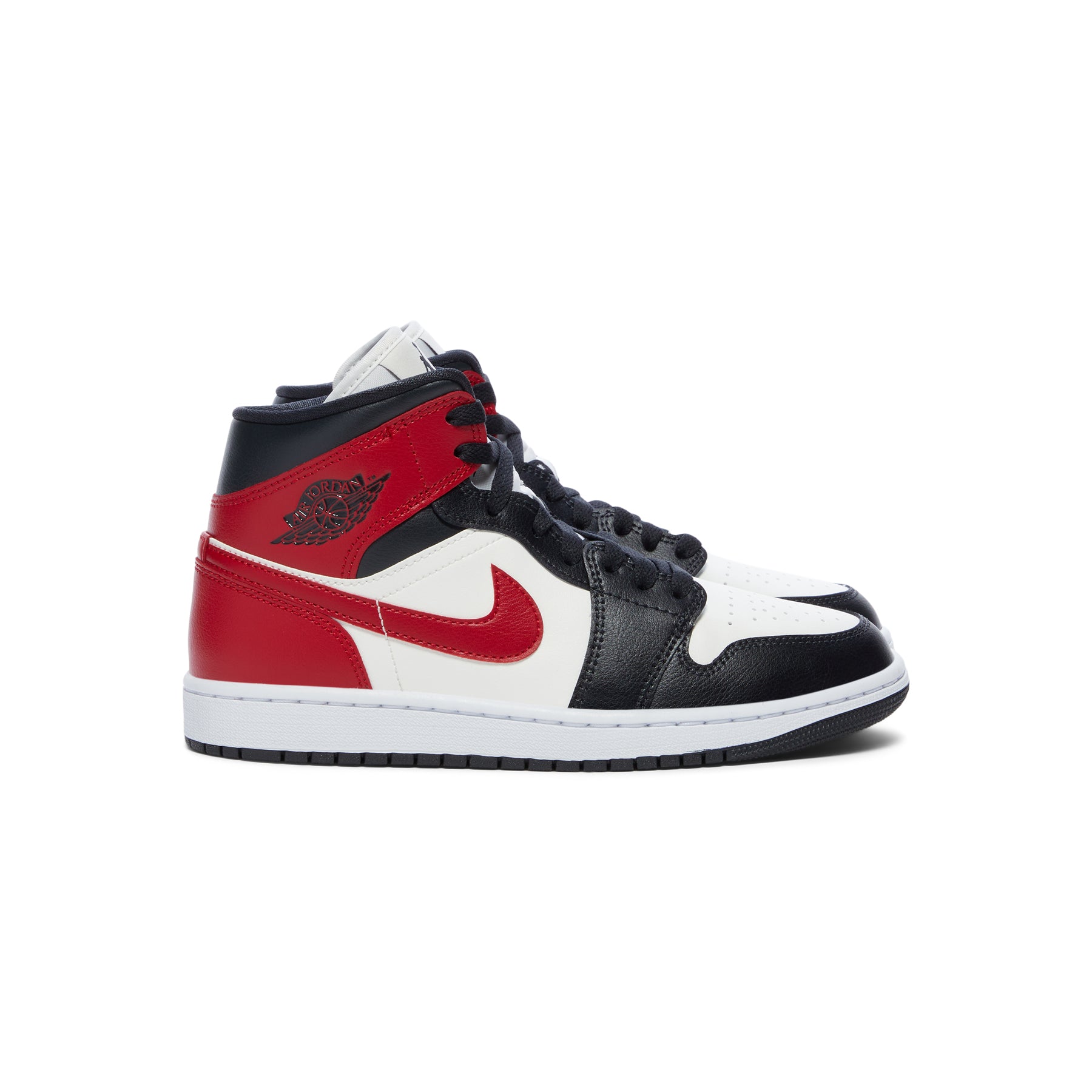 Nike Womens Air Jordan 1 Mid (Sail/Gym Red/Off Noir/White)