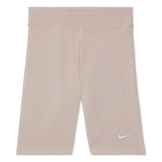 Nike Womens Mid Rise Biker Shorts (Diffused Taupe/White)