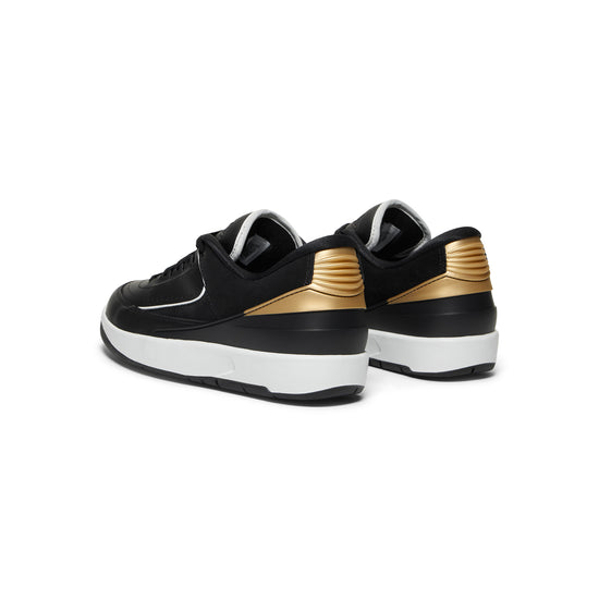 Nike Womens Air Jordan 2 Retro Low (Black/Varsity Red/Metallic Gold)