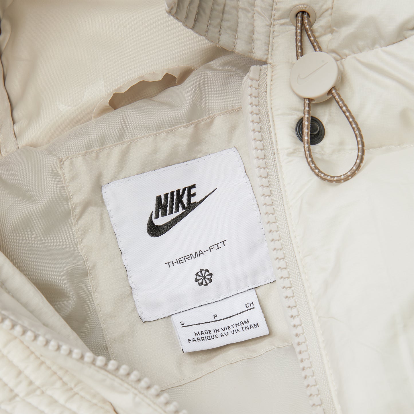 Nike Womens Therma-FIT Oversized Hooded Jacket (Light Orewood Brown/White)