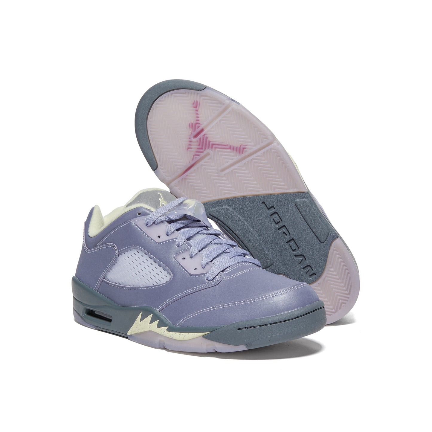Nike Womens Air Jordan 5 Retro Low (Indigo Haze/Fire Red/Metallic Silver)