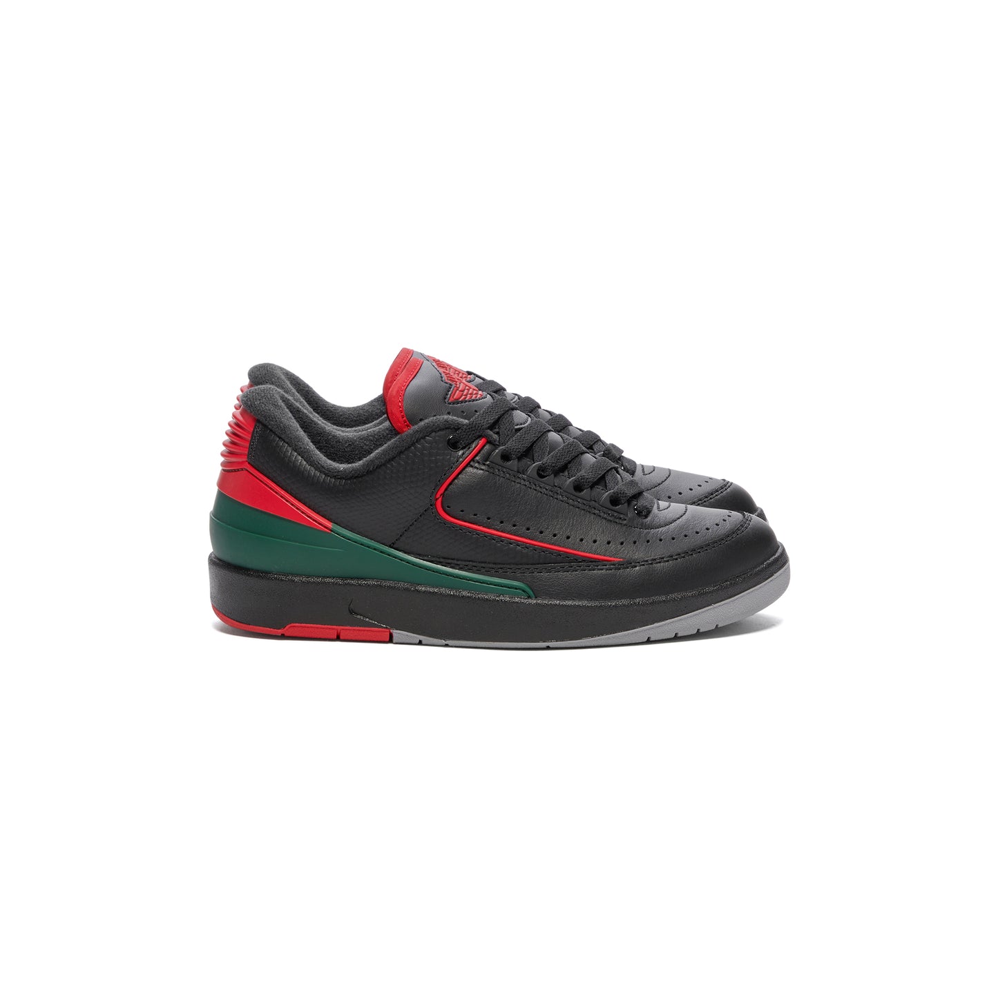Nike Kids Air Jordan 2 Retro Low (Black/Fire Red/Red/Cement Grey)
