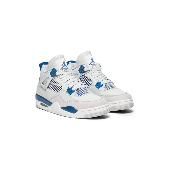 Nike Kids Air Jordan 4 Retro (Off White/Military Blue/Neutral Grey)