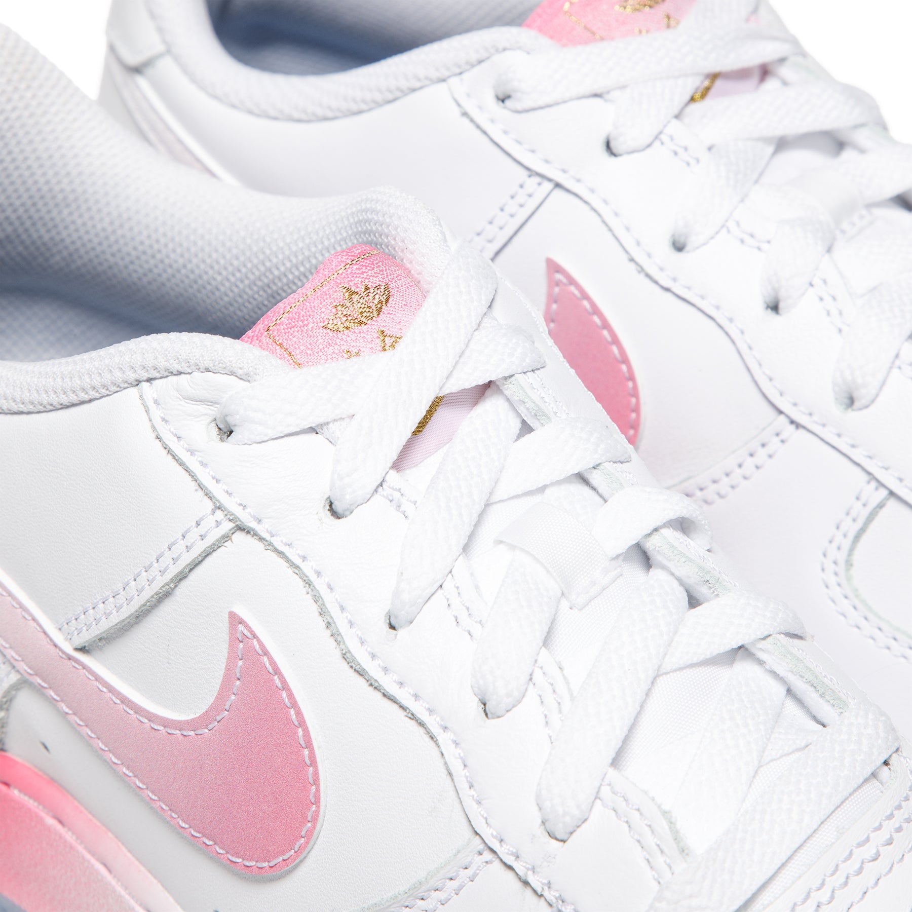 Nike Kids Air Force 1 LV8 (White/Lotus Pink/Yellow Gold