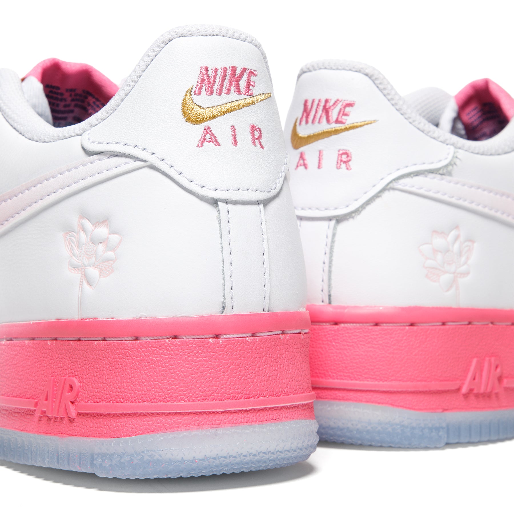 Nike Kids Air Force 1 LV8 (White/Lotus Pink/Yellow Gold